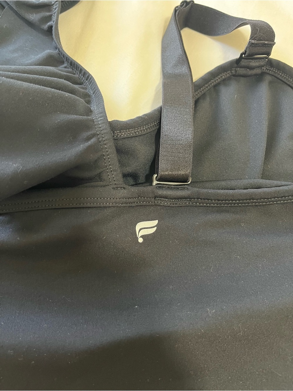 Fabletics Black Ruffle Bandeau Top - Picture 4 of 4